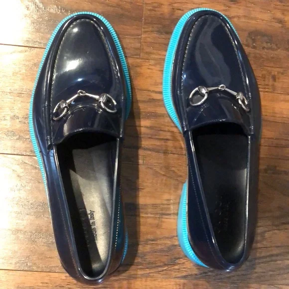 Gucci | Shoes | Copy Gucci Horsebit Loafers Navy Bluecadet  display picture 3